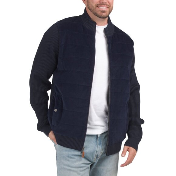 TOMMY BAHAMA Ocean Deep Big And Tall Merino Wool Blend Canyon Hybrid Jacket - Picture 1 of 2